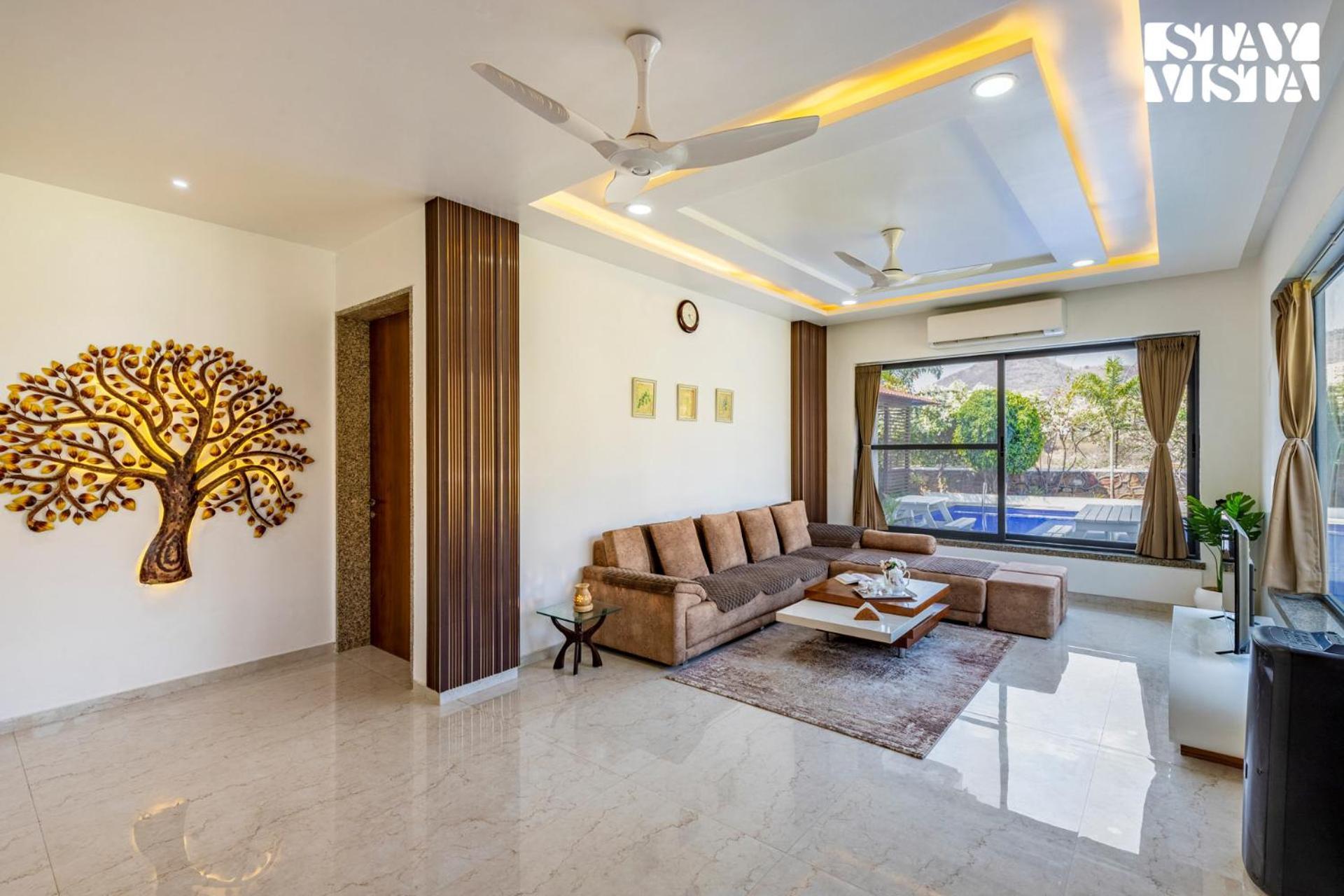 Stayvista'S Bella Dream - Mountain-View With Outdoor Pool, Lawn Featuring A Gazebo & Indoor Games Udaipur Exterior photo